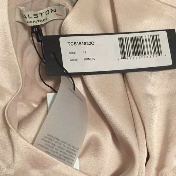 Halston Heritage V Neck Slip Gown Primrose - Picture 7 of 8